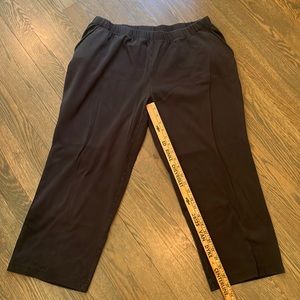 Land's End women's size PETITE XL black sport knit straight leg pants